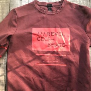 H&M Long-Sleeve Crew Neck - Burgundy (Small)